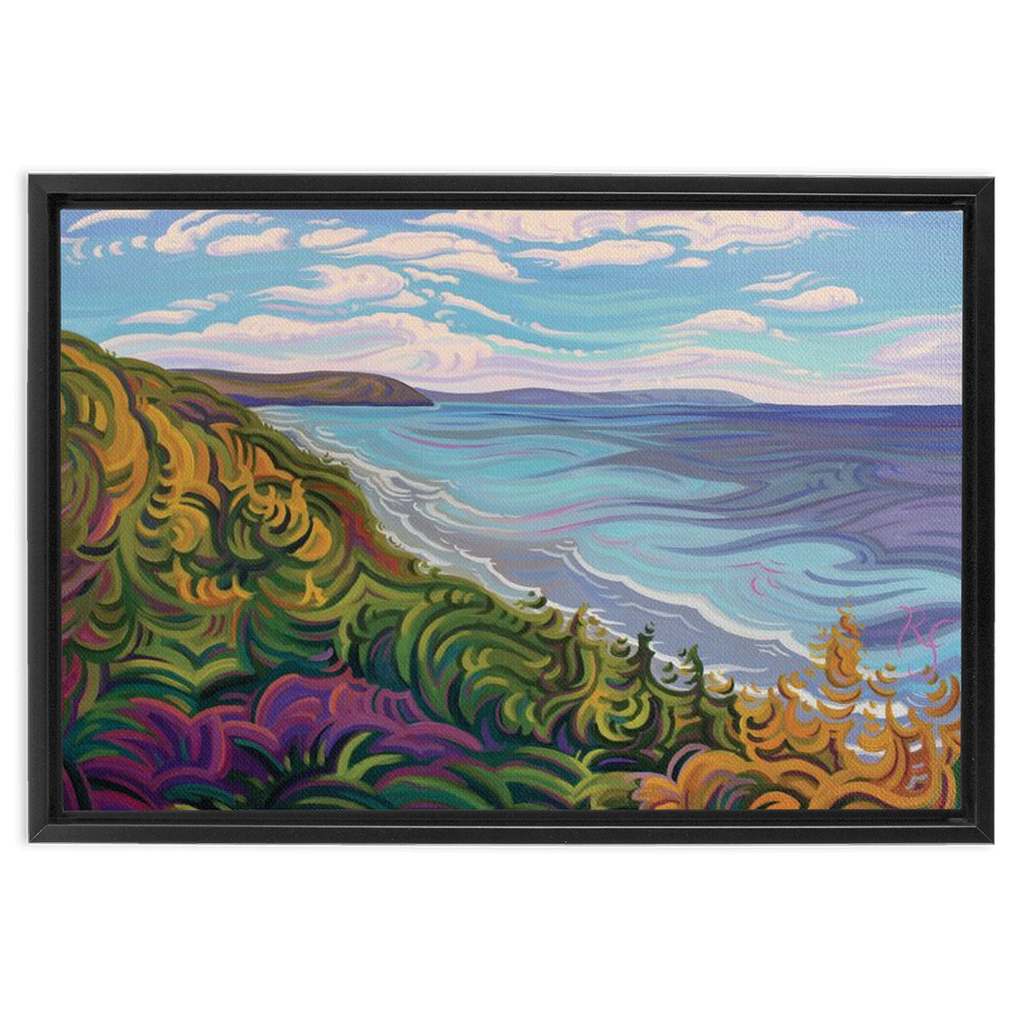 Colorful Memories Framed Canvas Print - Shoreline