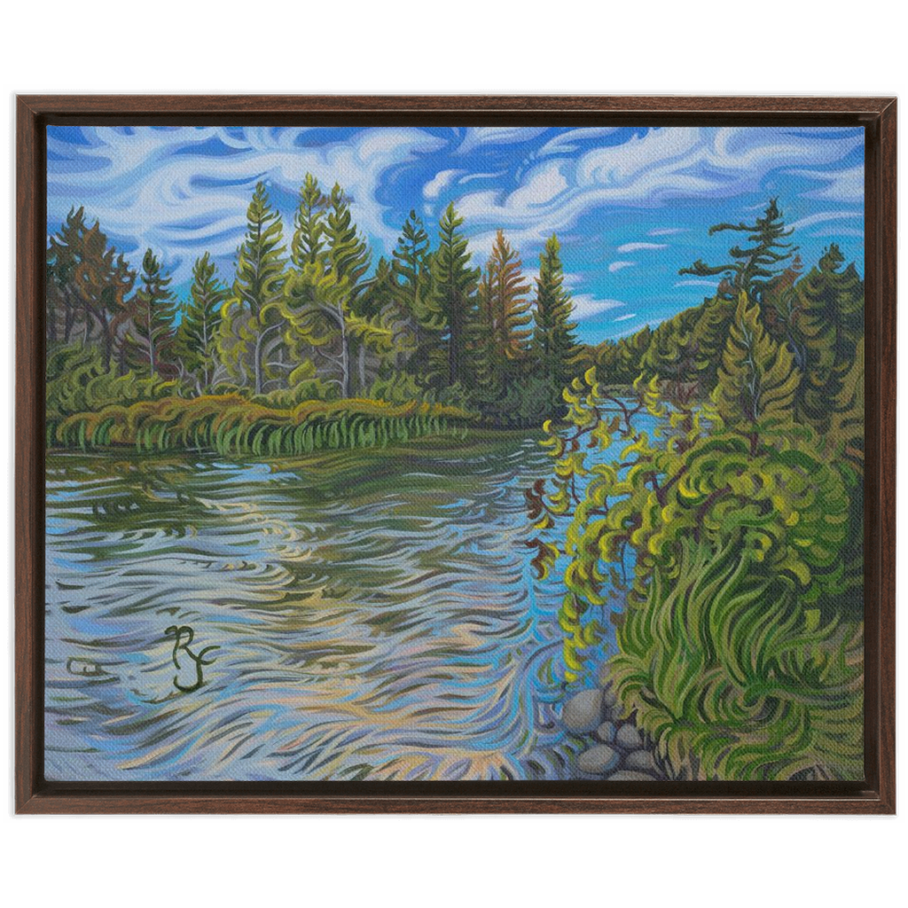 Platte River Framed Canvas Print - "Tranquil Waters"