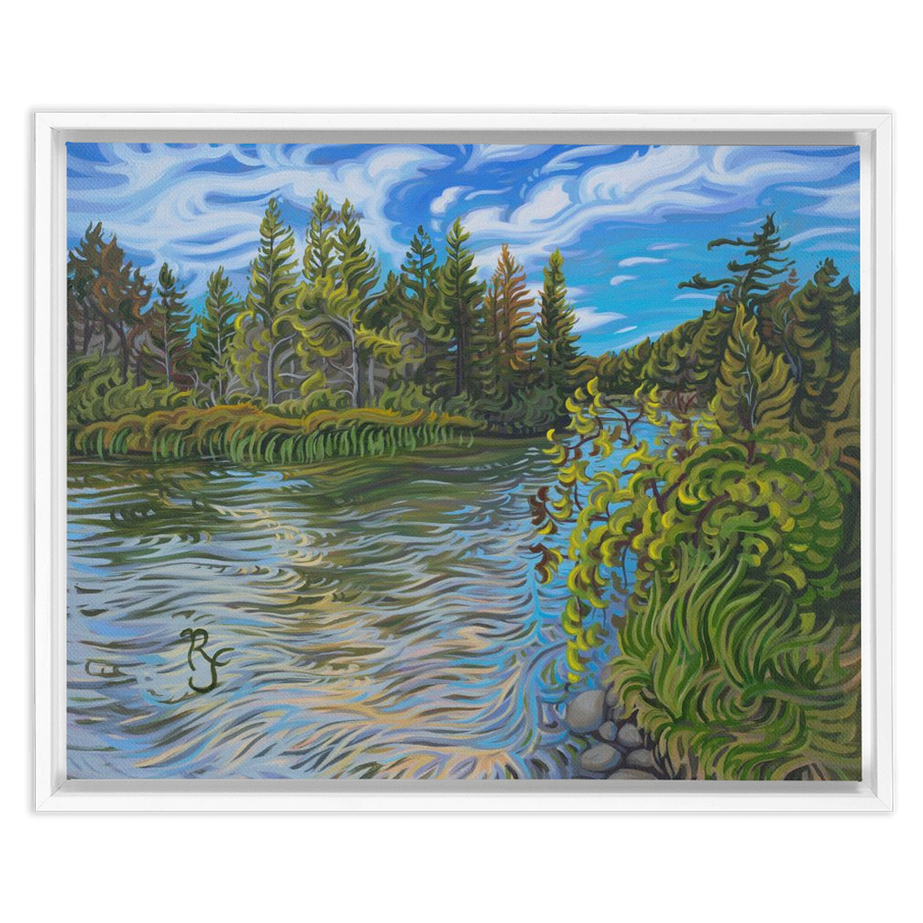 Platte River Framed Canvas Print - "Tranquil Waters"