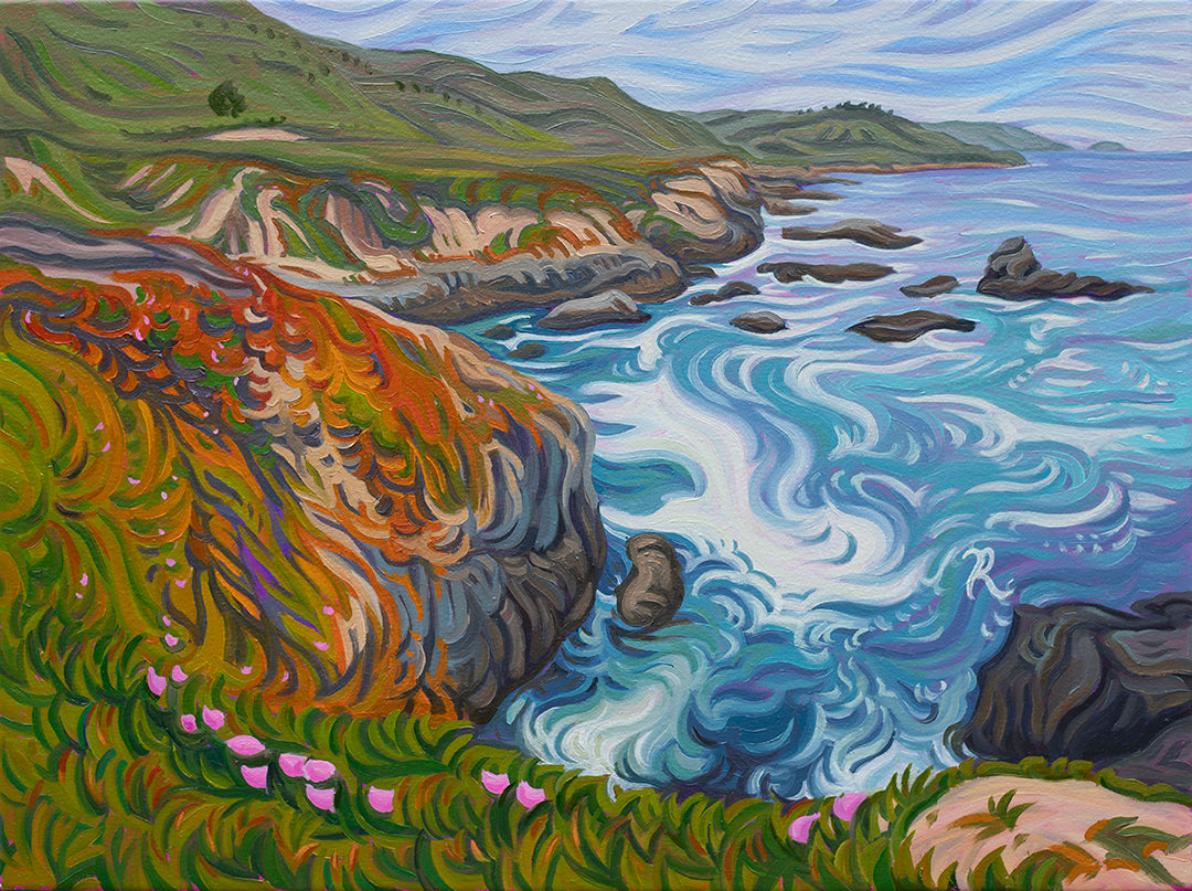 Big Sur Shoreline Original Painting 18" x 24"