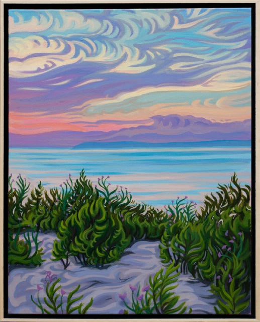 Lake Michigan Sunset Painting 20” x 16” - “Dream”