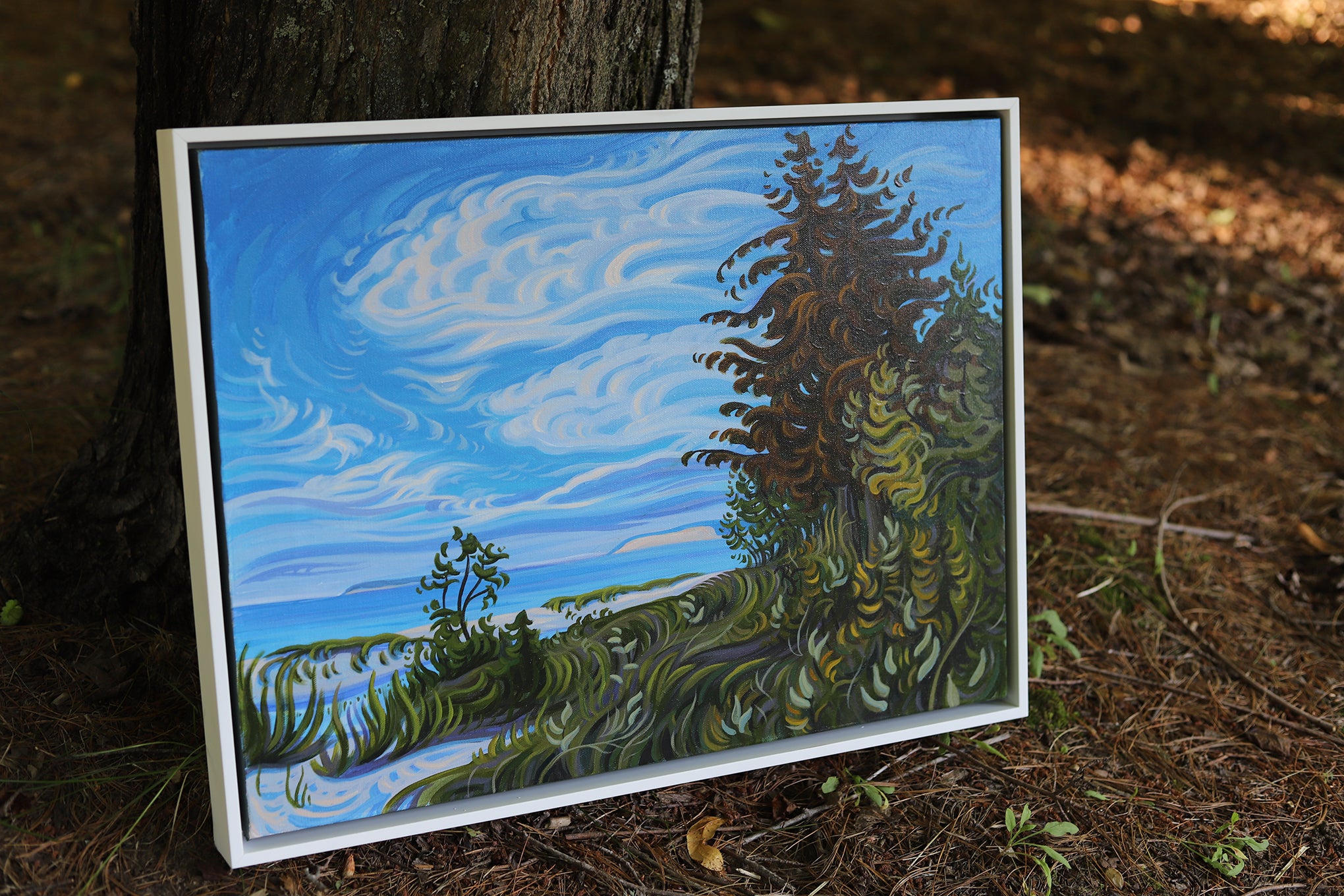 Lake Michigan Art, Sleeping Bear Dunes Painting, Platte Beach 18" x 24"