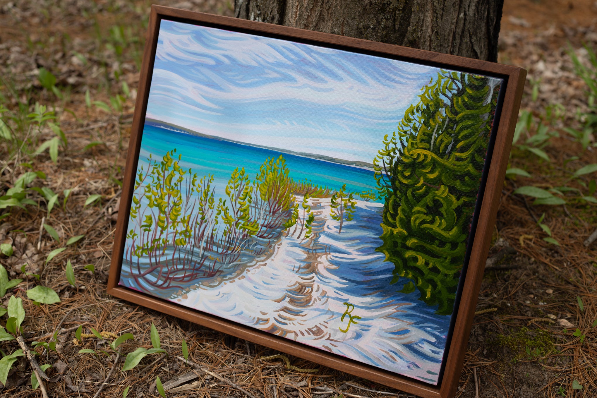 Petoskey Beach Painting 16" x 20" Soft Beaches