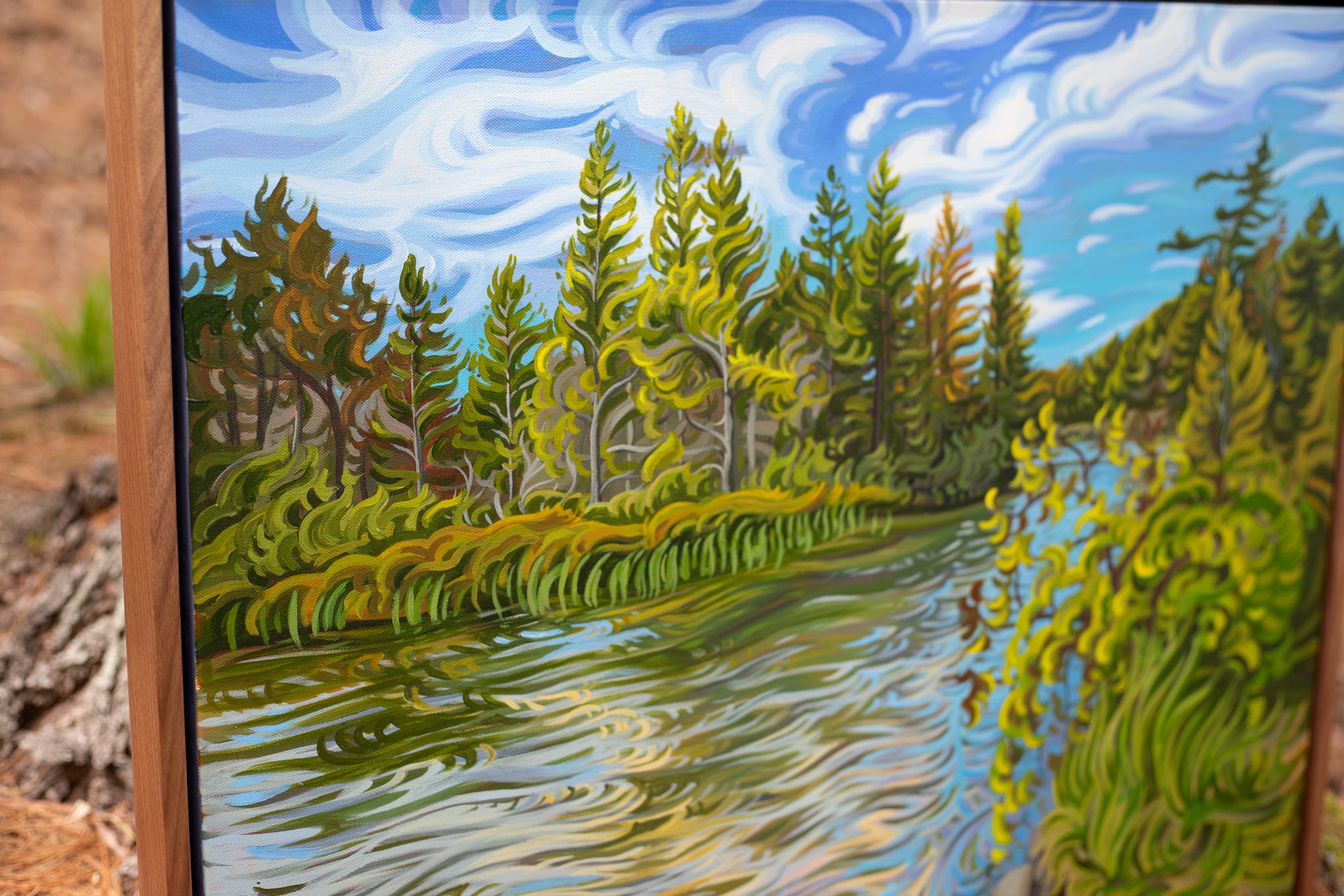 Platte River Painting, 24" x 30" -Tranquil Waters