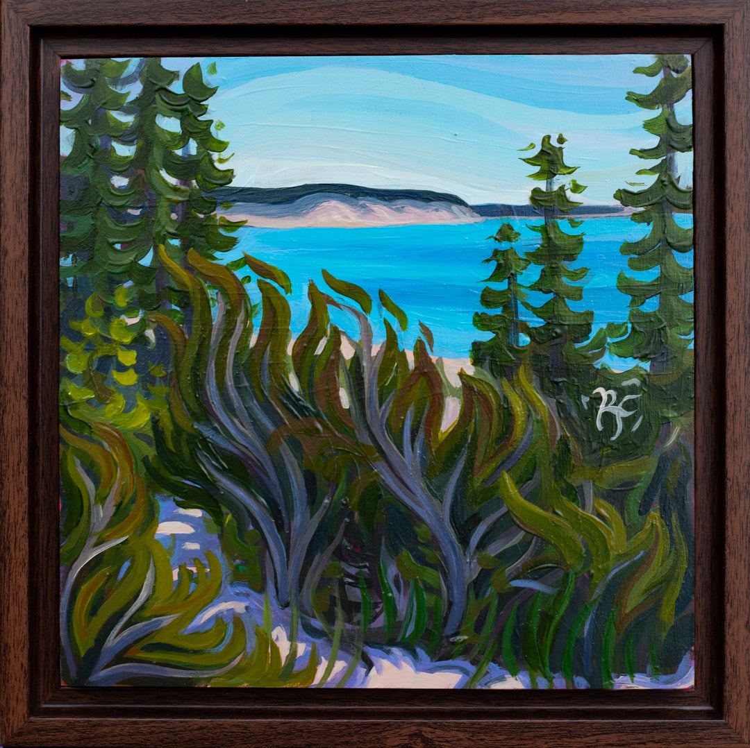 Lake Michigan Dunes Art, Arcadia Dunes, Elberta 8" x 8"