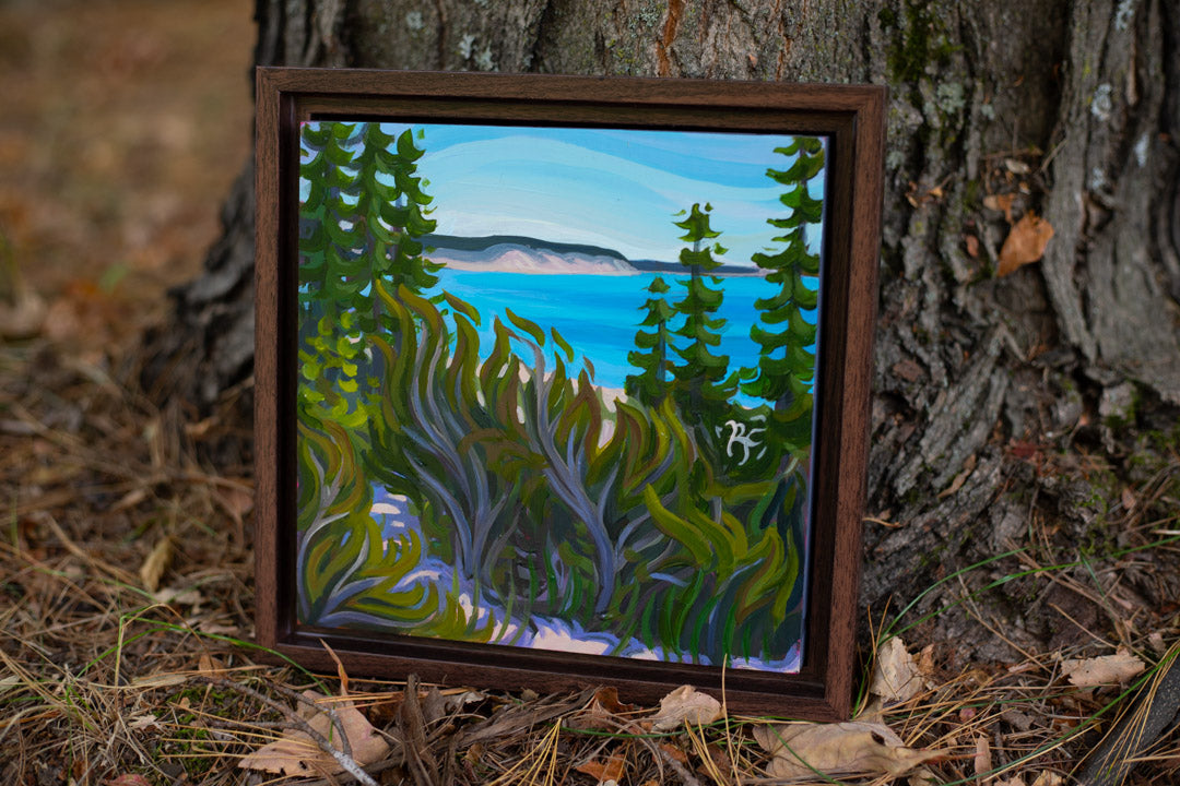 Lake Michigan Dunes Art, Arcadia Dunes, Elberta 8" x 8"