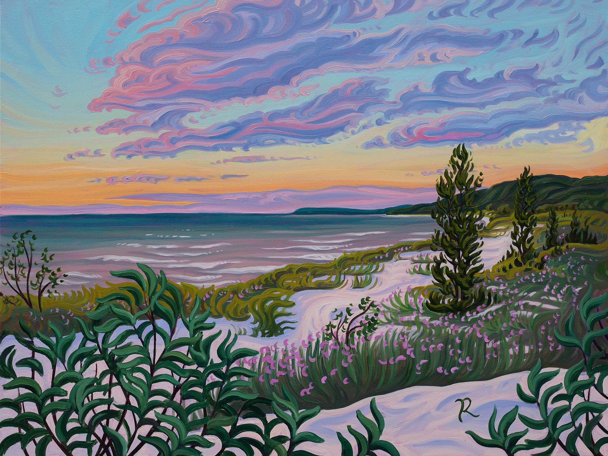 Lake Michigan Sunset, Fine Art Paper Print “New Life”