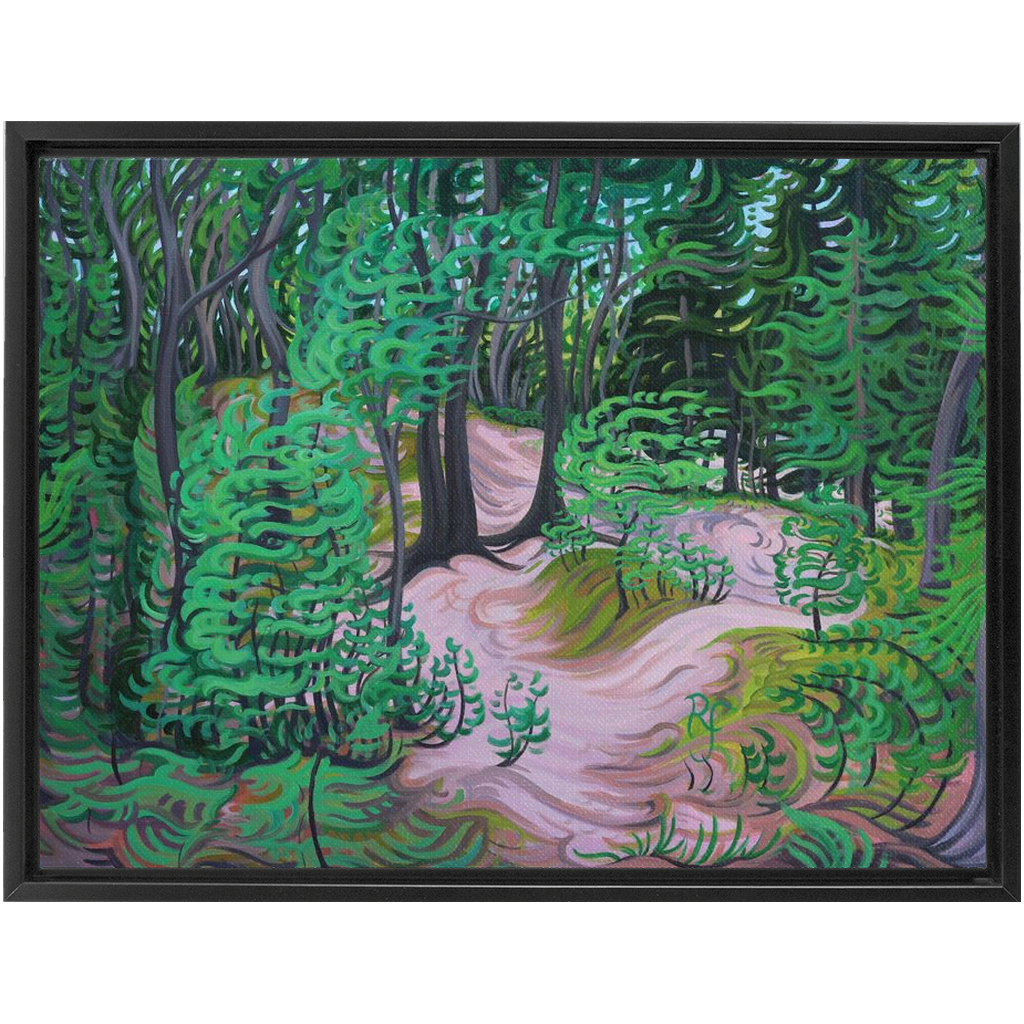 Michigan Dunes Forest Painting, Framed Canvas Prints - “Community”