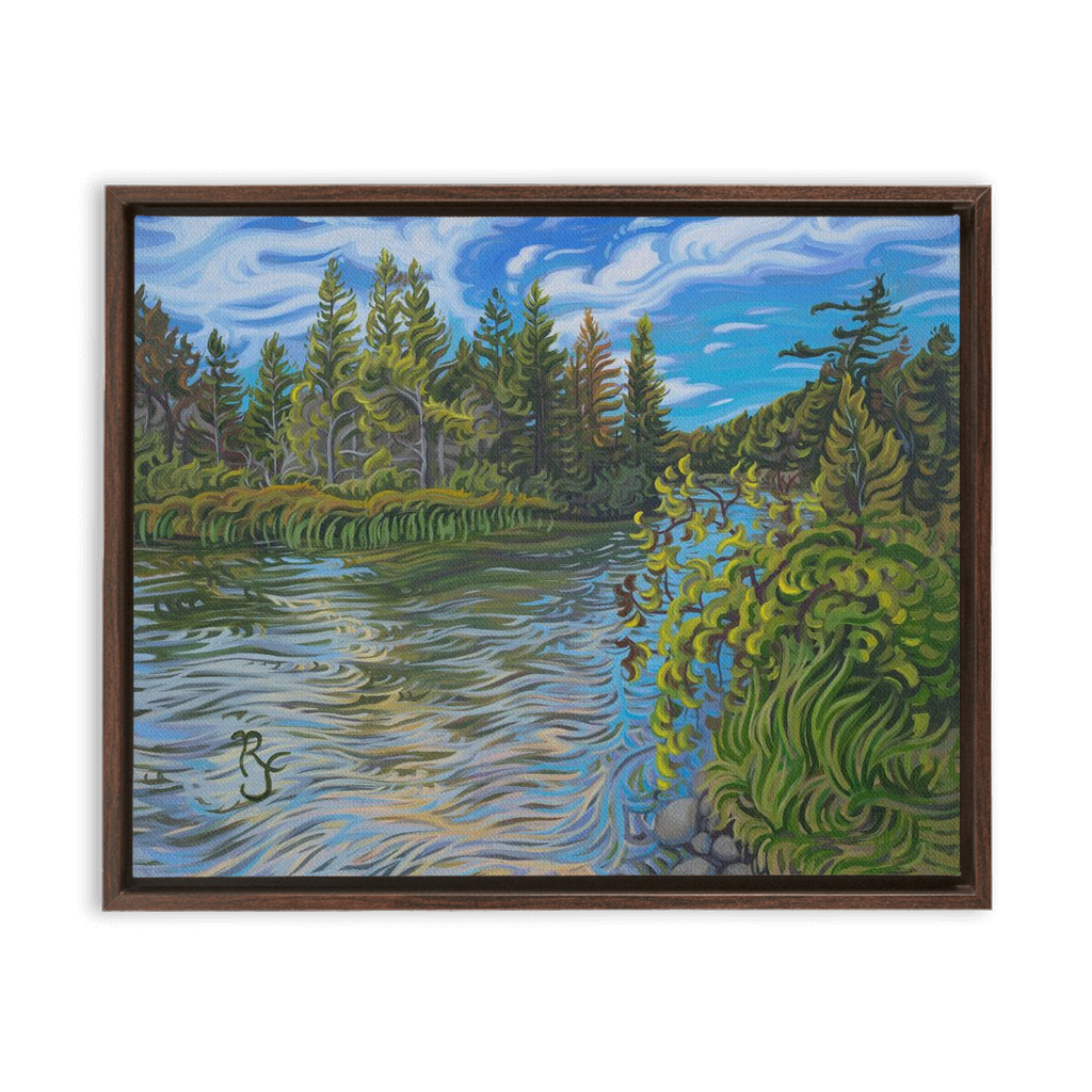 Platte River Framed Canvas Print - "Tranquil Waters"