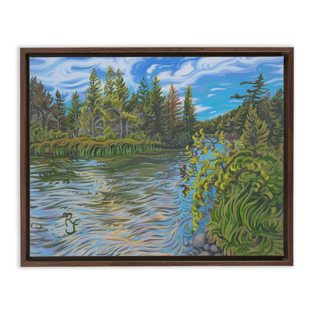 Platte River Framed Canvas Print - "Tranquil Waters"