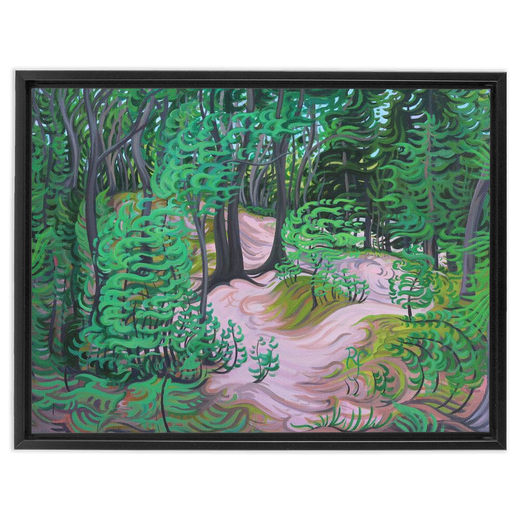 Michigan Dunes Forest Painting, Framed Canvas Prints - “Community”