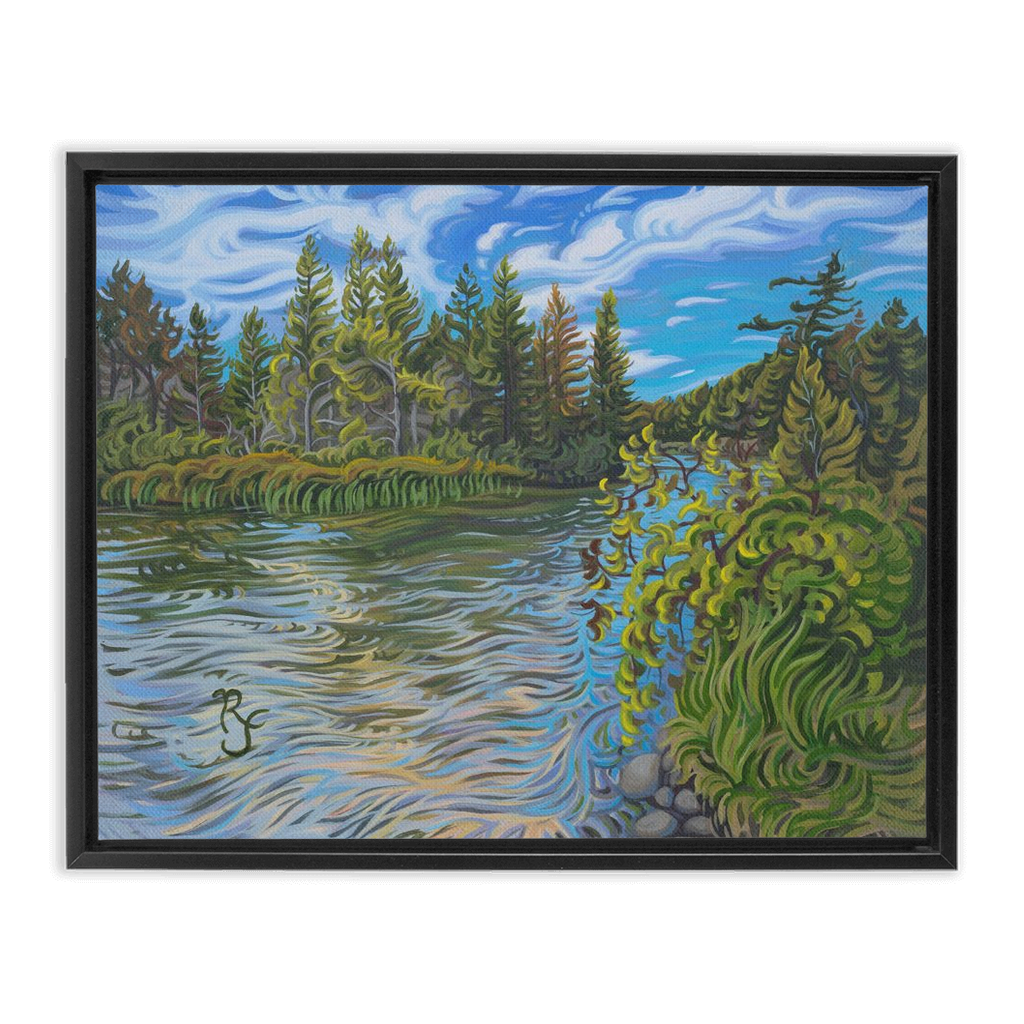 Platte River Framed Canvas Print - "Tranquil Waters"