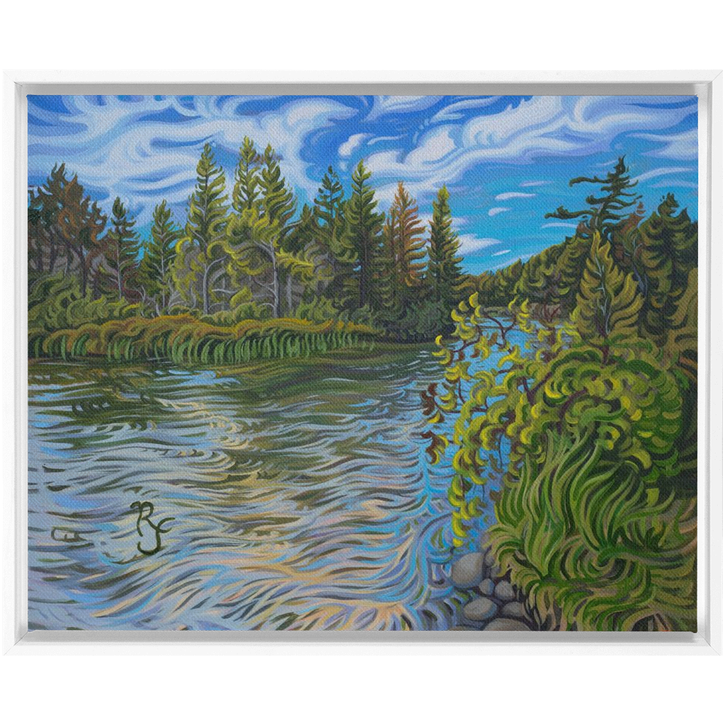 Platte River Framed Canvas Print - "Tranquil Waters"