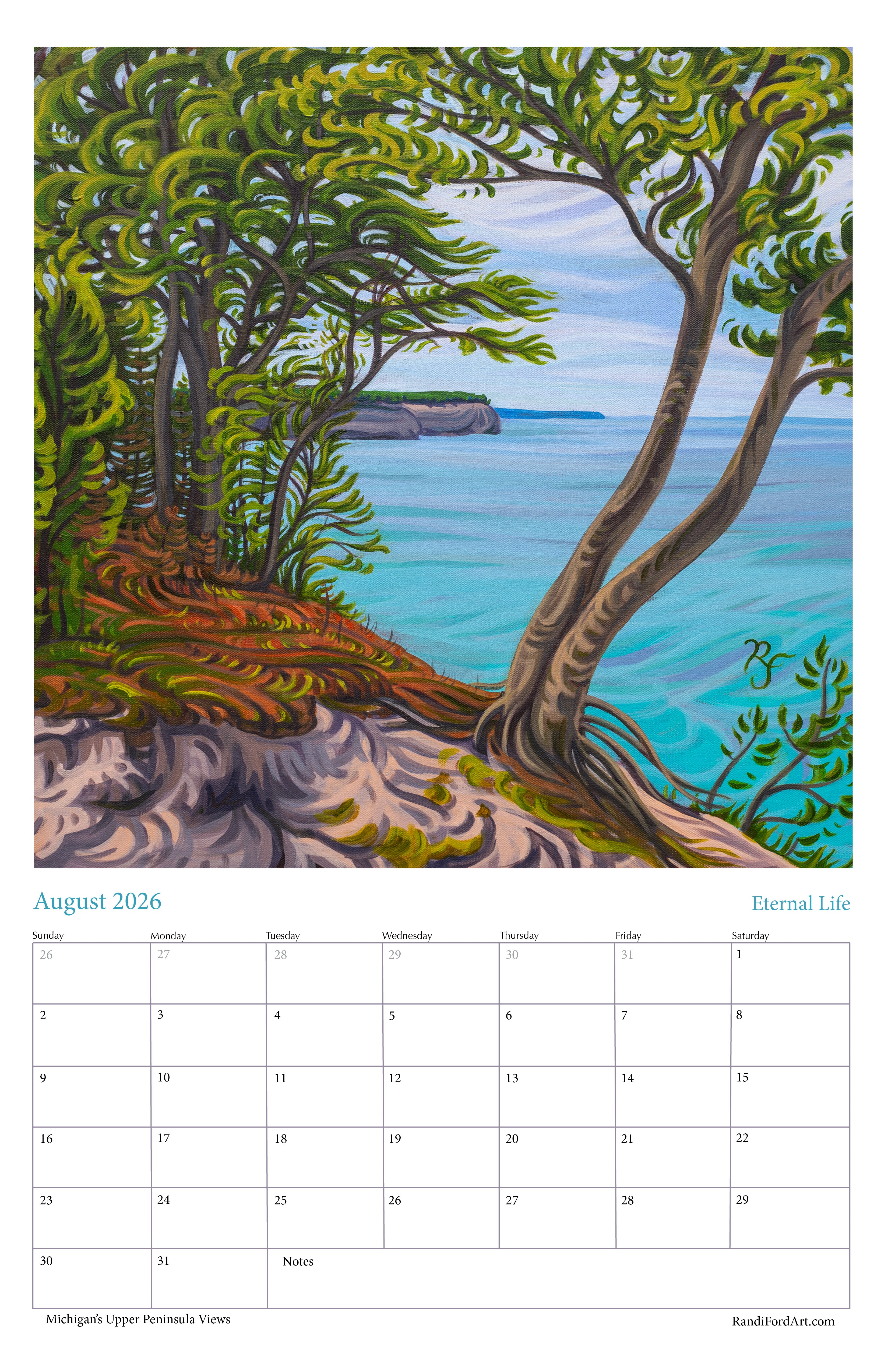 Michigan's Upper Peninsula Views 2026 Calendar