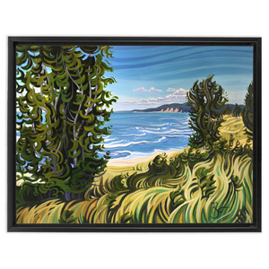 Conservation at It's Best -Oval Beach -Framed Canvas Print